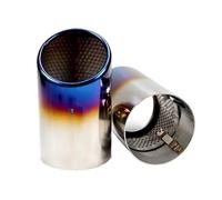 Embouts Pour A1 A3 A4 TT 2009-2015, lot de 2 embouts d'échappement en acier inoxydable plaqué Embout d'échappement pour voiture( Toasted Blue-9.5cm)