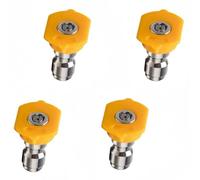 Embouts pour buses de nettoyeur haute pression, Embouts de buse lavage 4000 PSI 1/4 connexion rapide 0 15 25 40 degrés 4 pièces multicolores .98-1.51mm(15° (4 Pieces),Hole diameter 1.31mm (0.052in))