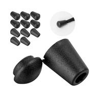 Embouts pour cordelette, 12 pièces, pour cordelettes jusqu'à Ø 6 mm, en plastique noir, embouts pour cordelette de sac à dos, pullover, veste, vêtements de plein air, embout de pince à corde