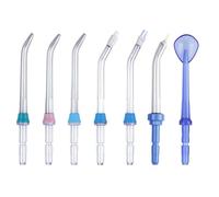 Embouts pour Hydropulseur Dentaire Aquapik® PRO | Set de 7 Buses Universelles Compatibles | Rechange Multifonction | Couleurs Familiales | Étui Hygiénique Inclus