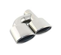 Embouts Silencieux 1 Paire D'interface 63mm Double Embout D'échappement Acier Inoxydable Incliné Ovale Roulé Tuyau Queue Silencieux Pour W211 W204 C63