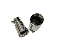 Embouts Silencieux 2 Pièce Tuyau D'échappement Voiture en Acier Inoxydable 304 Trou Sortie Klaxon Fixation Grand Diamètre Embout Echappement(60mm-114mm)