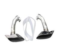 Embouts Silencieux D'échappement En Acier Inoxydable Buse Tuyau Pour X6 E71 2008 2009 2010 2011 2012 2013 2014(Silver Set 1)