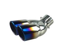 Embouts Silencieux Embout D'échappement Arrière Universel À Double Corps 63 Mm Silencieux Noir Titane Acier Inoxydable Embout Echappement(4)