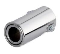 Embouts Silencieux Gorge Queue pour VW pour Passat B6 Embout Tuyau D'échappement Silencieux Voiture Acier Inoxydable Garniture Tube Arrière Double Embouts D'échappement Embout(Flat)