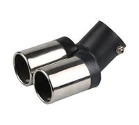 Embouts Silencieux Sifflet Turbine pour Modification Voiture Échappement Général Une Boîte sur UX Embout D'échappement en Acier Inoxydable Silencieux Embout Echappement(Curved s)