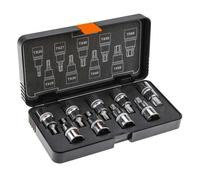 Embouts Torx sur douille - NEO TOOLS - 55 mm - Acier CrV et S2 - 9 pièces - Garantie 25 ans