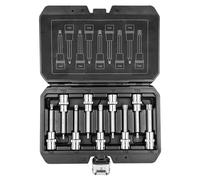 Embouts Torx sur une douille de 100 mm, lot de 9 pièces.