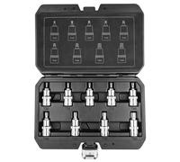 Embouts Torx sur une douille de 55 mm, lot de 9 pièces.