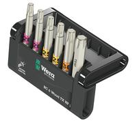 Embouts TORX® - WERA - Bit-Check 6 Wood TX HF 1 - 6 pièces - Acier haute qualité