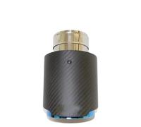 Embouts Tuyau Échappement Arrière Embout Silencieux Voiture Carbone Mat Système D'échappement Universel Bleu Acier Inoxydable 1 Pièce(60MM IN 101MM OUT)