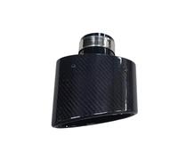 Embouts Tuyau Échappement Arrière Tuyau D'échappement Voiture Modifié 150mm Buse Grand Diamètre Universel Ovale Brillant Fiber Carbone Embout Silencieux 1Pièce(48 IN-150 OUT Silver)