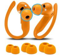 Embouts WC TipZ Powerbeats Pro 2 - Embouts en Mousse à mémoire de Forme compatibles avec Les Beats Powerbeats Pro 2 par Wicked Cushions | Confort amélioré, Maintien sûr et Isolation phonique | Orange