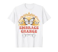 Embrace Butterfly Change Vintage Rainbow Floral T-Shirt