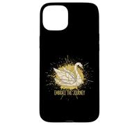 Embrace The Journey Kintsugi Origami Swan Japonais réparé Coque pour iPhone 15 Plus