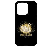 Embrace The Journey Kintsugi Origami Swan Japonais réparé Coque pour iPhone 15 Pro
