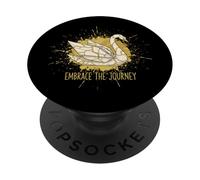 Embrace The Journey Kintsugi Origami Swan Japonais réparé PopSockets PopGrip Adhésif