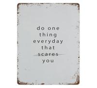 Embrace the Unknown Metal Tin Sign 8 X 12 in Mindset Decor for Bathroom Laundry Room