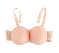 Embrace Your True Self Realistic Fake Breasts Conjoined Bra Boobs for Crossdressers Transgender Individuals Flesh-660g(1350g)