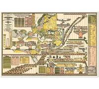 Embracing Biblique and Profane History of Ancient Times from Adam to Jesus Christ | Illustration généalogique, chronologique et géographique circa 1887 | Art Print Poster Décoration murale | 40,6 x 61