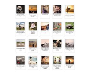 Embracing Mindfulness Lot de 20 cartes postales inspirantes pour la pleine conscience dans le style polaroïde 20 citations de motivation et de conscience différentes