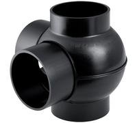 Embranchement boule 88,5° à deux sorties raccords 90° déportés d75/75 Geberit PE 365325161