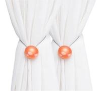 Embrase De Rideaux Boucle De Rideau Magnétique Décorative Œil De Chat en Résine Embrasse De Rideau Imperméable Et Antirouille pour Salle De Bain Salon Et Chambre À Coucher Orange