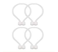 Embrasse à Rideaux.,4 PCS Magnétique Attache Rideau Aimanté Accroche Rideau Attaches de Corde pour Bureau à Domicile Hôtel Fenêtre Draperies Décoration Blanc