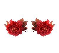 Embrasse de rideau à motif de roses à clip pour fenêtre de chambre à coucher, salon, embrasses de rideaux roses