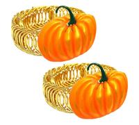 Embrasse de Rideau de Thanksgiving 2pcs Métal, Ambiance Halloween, Noël | Forme Citrouille Orange, Ressort Métal à Forte Prise, pour Rideaux Lourds et Tapisseries, Salon