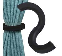 Embrasse de rideau magnétique en bois - 10 x 10 x 1,8 cm, clip décoratif rond naturel, facile à utiliser | Accessoire de traitement de fenêtre pour salon, chambre à coucher, bureaux, style intérieur d