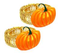 Embrasse de Rideau pour Thanksgiving Halloween 2pcs en Métal à Ressort | Orange, Forme Citrouille Moderne et Simple, Installation Facile, sans Dommage Mural, pour Tapisseries