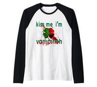 Embrasse-Moi, Je suis Un Vampire Manche Raglan