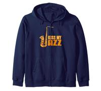 Embrasse Mon Jazz Humour Saxophone Musique Sweat à Capuche