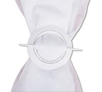 Embrasse plastique avec strass blanc - blanc neige