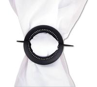 Embrasse plastique avec strass noir - jetblack