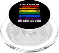 Embrasse Qui tu Veux Drapeau Arc-en-Ciel LGBTQI PopSockets PopGrip pour MagSafe