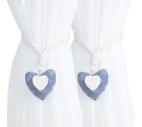 Embrasse Rideau Attache De Rideau en Coton avec Boucle Magnétique sans Perforation Idéale pour Les Chambres d'enfants Style Café Gris Petites Fleurs