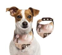 Embrasser des Chiots bouledogues Anglais,Bandanas pour Chien, écharpe en Coton, Bavoirs réglables pour Animaux de Compagnie,S