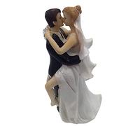 Embrasser et Baiser Figurine pour Gâteau de Mariage Couple de Mariés, 6 Pouces de Hauteur