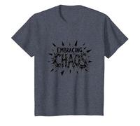 Embrasser Le Chaos : Une déclaration audacieuse et audacieuse pour Les Rebelles T-Shirt, Enfant, Bleu Chiné, 2 Ans
