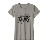 Embrasser Le Chaos : Une déclaration audacieuse et audacieuse pour Les Rebelles T-Shirt, Femme, Ardoise, XS