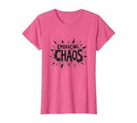 Embrasser Le Chaos : Une déclaration audacieuse et audacieuse pour Les Rebelles T-Shirt, Femme, Rose chiné, XS