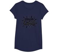 Embrasser Le Chaos : Une déclaration audacieuse et audacieuse pour Les Rebelles T-Shirt, Fille, Bleu Marine, XS