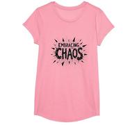 Embrasser Le Chaos : Une déclaration audacieuse et audacieuse pour Les Rebelles T-Shirt, Fille, Rose, L
