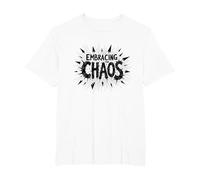 Embrasser Le Chaos : Une déclaration audacieuse et audacieuse pour Les Rebelles T-Shirt, Homme Grandes Tailles, Blanc, 5X Tall