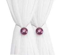 Embrasses À Rideaux Boucle De Rideau Magnétique Décorative Œil De Chat en Résine Embrasse De Rideau Imperméable Et Antirouille pour Salle De Bain Salon Et Chambre À Coucher Violet
