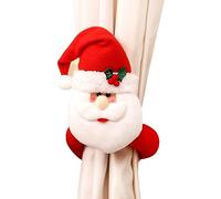 Embrasses à Rideaux Noël Boucle de Rideau Mignon Pince à Rideaux Père Noël Wapiti Bonhomme De Neige Attache Rideau Noël Rideau Clip Attache de Rideau pour Fête Maison Fenêtre Curtain