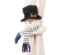 Embrasses à Rideaux Noël Boucle de Rideau Mignon Pince à Rideaux Père Noël Wapiti Bonhomme De Neige Attache Rideau Noël Rideau Clip Attache de Rideau pour Fête Maison Fenêtre Curtain