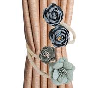 Embrasses de draperies pour rideaux, crochets d'embrasses de rideaux, Retenues de draperie de chambre élégantes réglables florales, Tissu d'ombrage de fenêtre de conception de branche pliable pour la